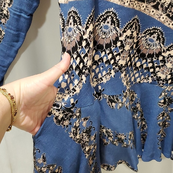 Free People Open Back Ruffle Hem Mini Dress … - Picture 5 of 10